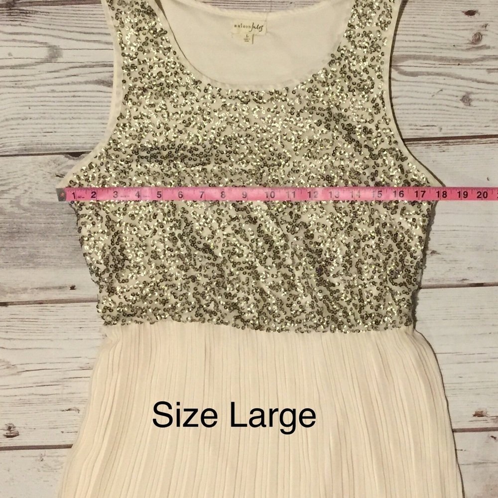 Free BF Gift! Maison Jules Sequin Pleated Dress💕 - Picture 4 of 6